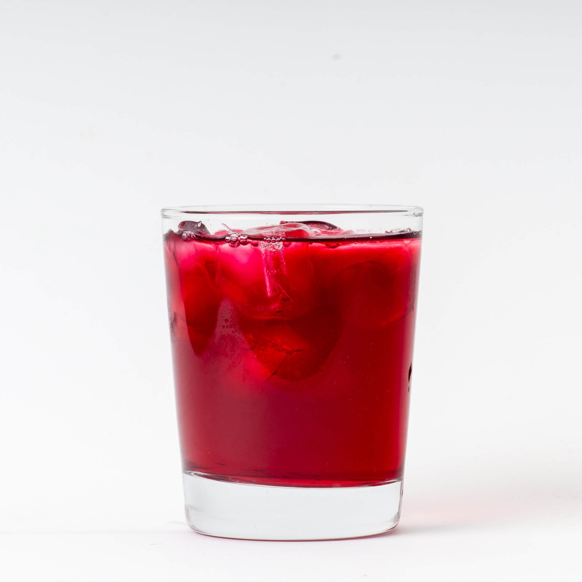 Glass of Iced Hibiscus tea from True Tea, a tea company based in Portland, Oregon